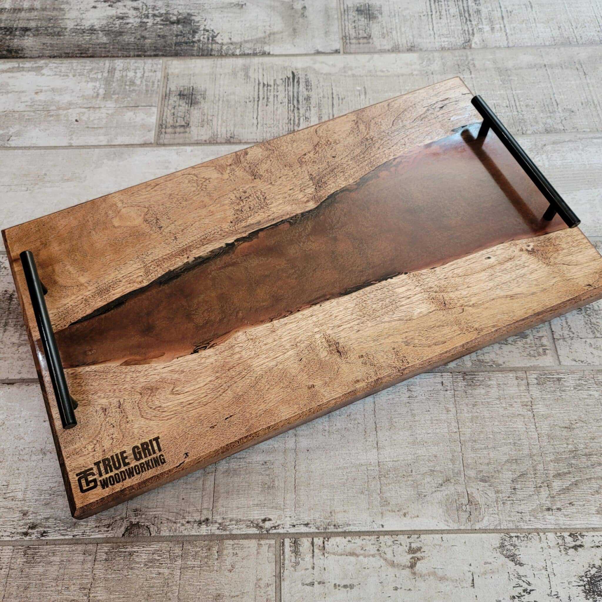 Walnut W Coffee Epoxy River Style Charcuterie Board True Grit