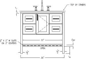 Bathroom Vanity - Double Shooter Series - True Grit Woodworking