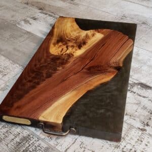 Dark Black Epoxy- Plank Style – Charcuterie Board