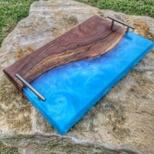 Aqua Blue – Plank Style – Charcuterie Board