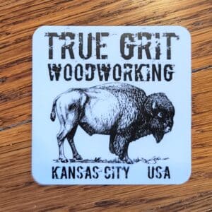 Buffalo Sticker- True Grit Woodworking