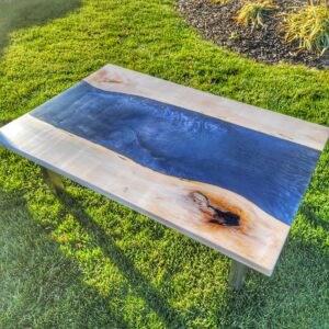 Pickled White Maple 36×48- River Style – Coffee Table