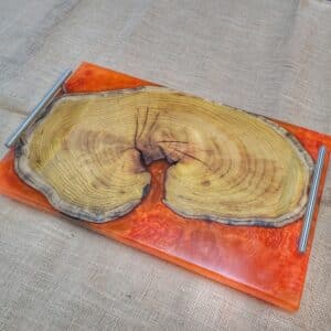 Vivid Orange Epoxy- Cookie Style – Charcuterie Board