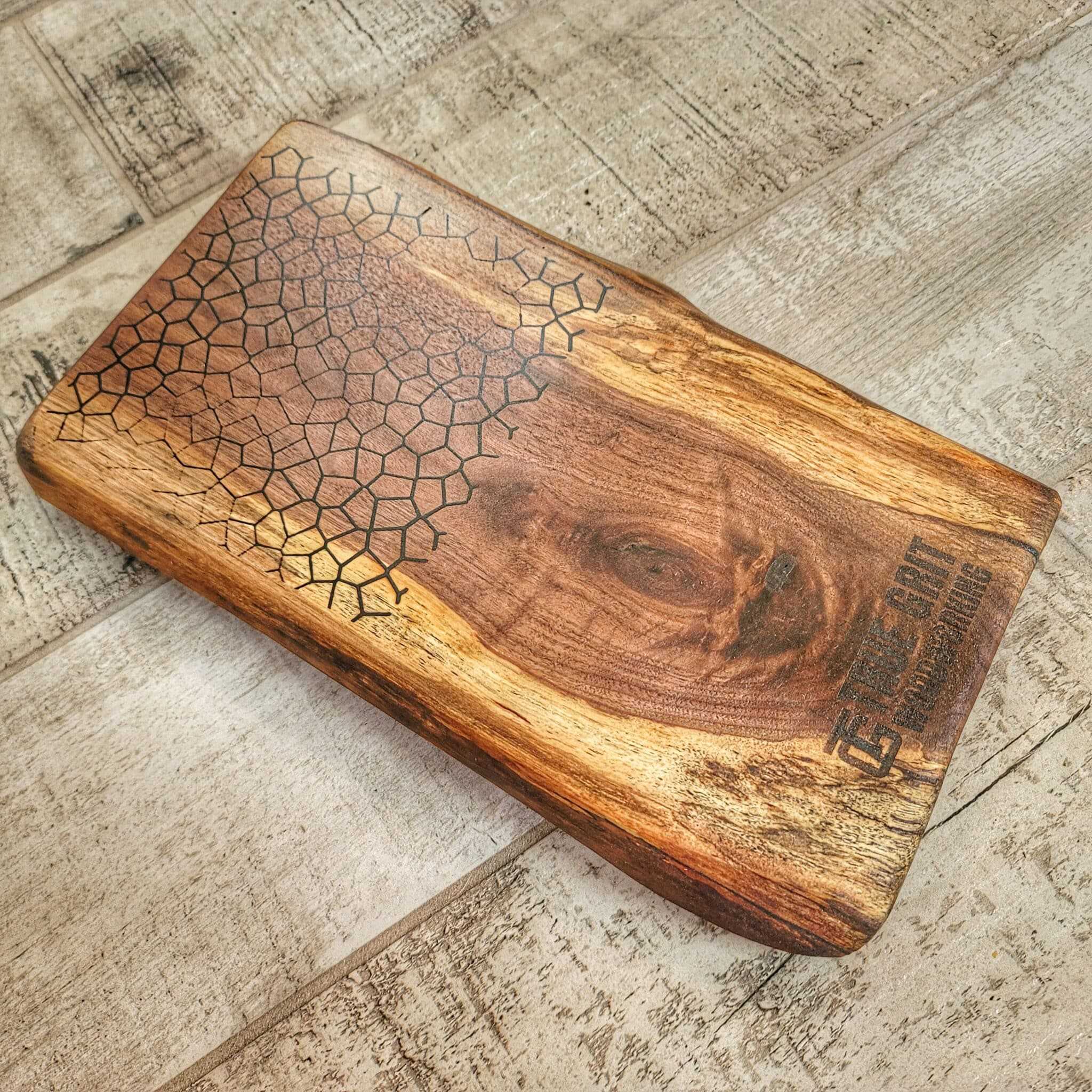 Mini Charcuterie Board #4 - Bee's Hive - True Grit Woodworking