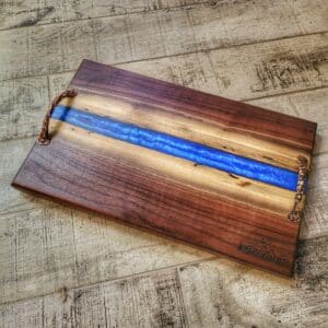 Cobalt Blue Epoxy- Charcuterie Board – Personalized