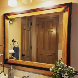 Southwest-Themed Mirror – Oak, Wedge & African Padauk