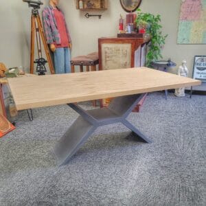 65″ Modern Oak Table w/ Apex Base
